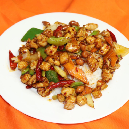 122. Gong Bao Chicken on Rice 宫保鸡丁饭(辣)