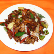 147. Pork with Soybean Sauce on Rice (Spicy) 盐煎肉饭