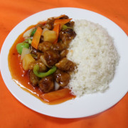 148. Sweet &amp; Sour Pork on Rice 咕噜肉饭 