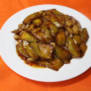 150. Eggplant with Fish‐like Sauce on Rice(Spicy)鱼香茄子饭（辣）