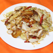 170. Spicy Cabbage with Pork Belly on Rice 锅爆包菜饭