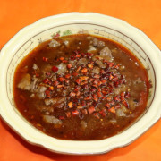 38. Stewed Beef in Chili Sauce (spicy)水煮牛肉（辣）
