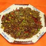 52. Stir Fried Beef Mince with Pickled Beans(spicy)牛肉末炒酸豆角(辣) 