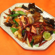 59. Doubled Cooked Pork Belly with Spicy Sauce (Spicy) 回锅肉（辣）