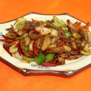 64. Spicy Fried Pig Intestines 焦溜肥肠（辣）