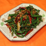 66. Shredded Pork with Seasonal Beans (Spicy) 干煸四季豆（辣)